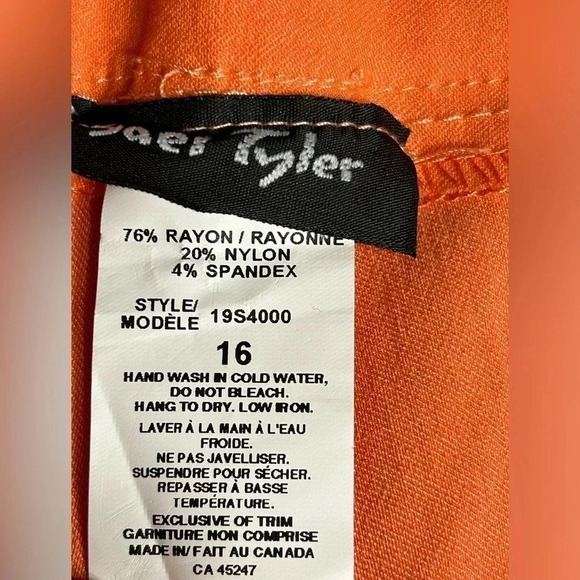 Vintage NWT 🇨🇦 Micheal Tyler pants ,coral Capri cropped pants  ,high rise - Picture 4 of 6